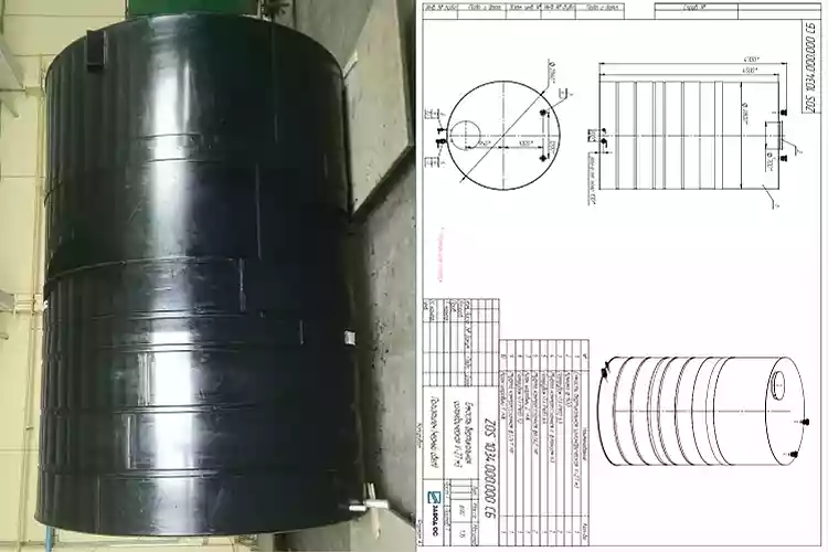 Вертикальный резервуар для хранения плавиковой кислоты